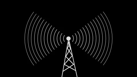 Abstract technology radar screen wireless signal animation . Stock Footage 332960154