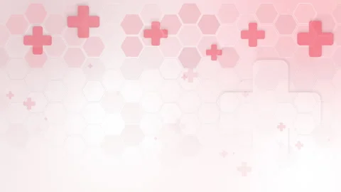 Abstract technology red background with hexagon pattern. Medical and healthy Stock Footage 283555526