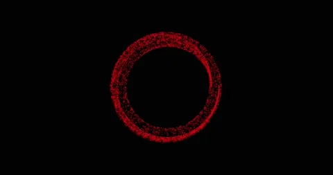 Abstract technology Red circle background made of animated lines and dots Stock-Footage 165902573