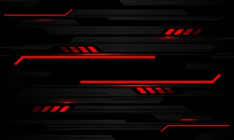 Abstract technology red light black circuit cyber futuristic grey metallic Stock Illustration