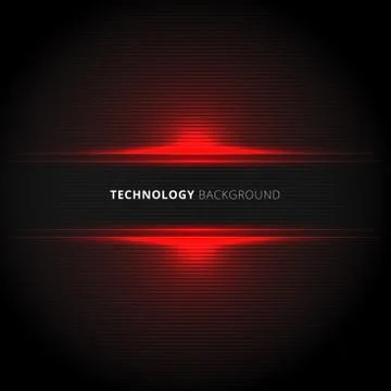 Abstract technology red lines horizontal laser glow texture on black backgrou Stock Illustration