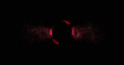 Abstract technology Red sphere background made of animated lines and dots Video stock 164493053