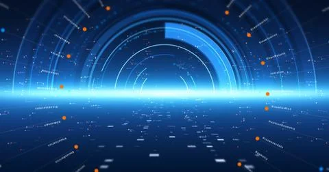 Abstract Technology Related Background Render Illustrazione stock