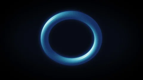 Abstract Technology Ring Rotation Loop Animation Stock Footage 101336480