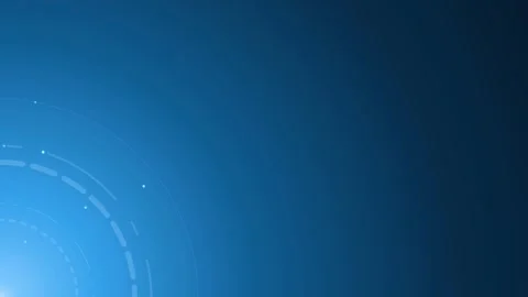 Abstract technology rings pulse on blue gradient background in seamless cin.. Stock Footage 341679363
