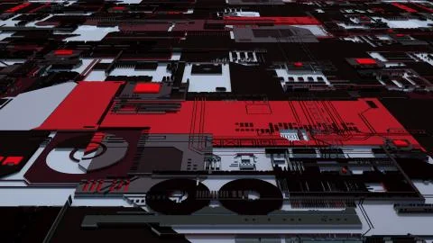 Abstract Technology Sci-Fi Background Stock Illustration