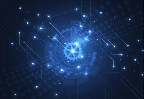 Abstract technology of science background. Futuristic interface 스톡 일러스트