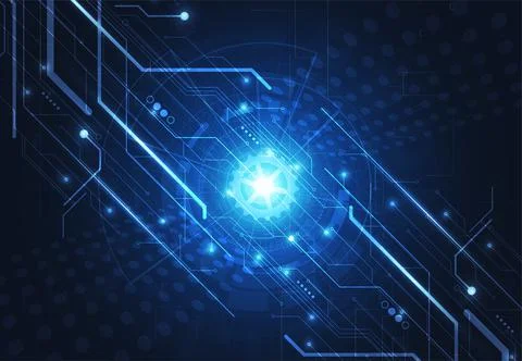 Abstract technology of science background. Futuristic interface Illustrazione stock