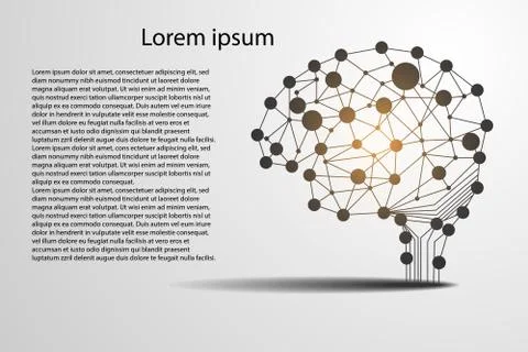 Abstract technology science concept brain digital link use for template イラスト素材