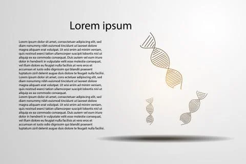 Abstract technology science concept DNA on hi tech gray background Stockillustratie
