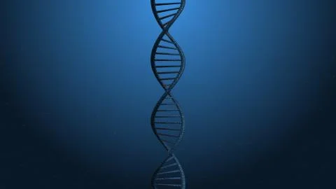 Abstract technology science concept DNA on black background 스톡 사진