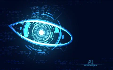 Abstract technology science concept eye circle data health digital : hud inte Illustration