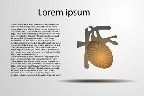 Abstract technology science concept heart digital on hi tech gray background Stock-Illustration