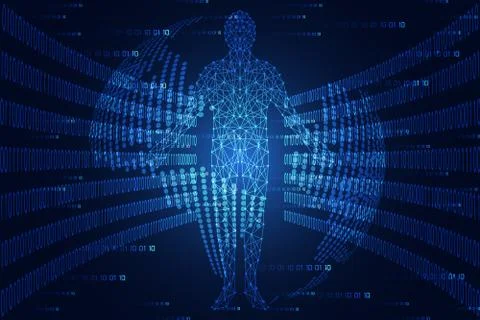 Abstract technology science concept world map dot and digital hi tech Illustrazione stock