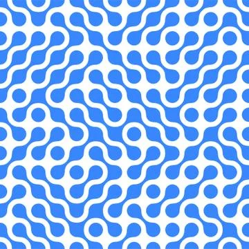 Abstract technology seamless pattern background. Vector digital halftone liqu Stock Illustration