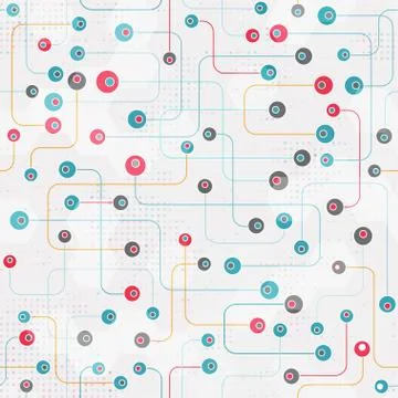 Abstract technology seamless pattern with grunge effect Stock Illustration