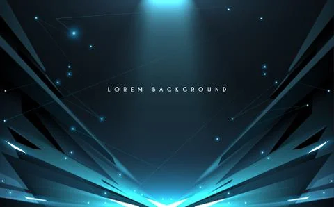 Abstract technology shapes and light background Stock Illustration