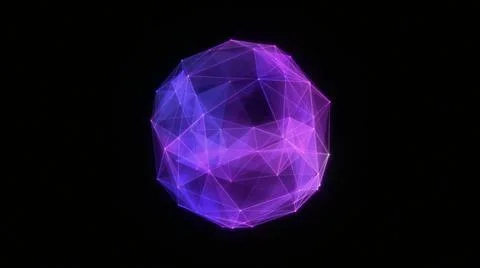 Abstract technology sphere background from lines and dots. Geometrical backdr 스톡 일러스트