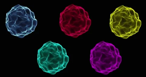 Abstract technology sphere background made of animated lines and dots Stock Footage 161546150