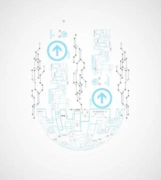 Abstract technology sphere Stock Illustration