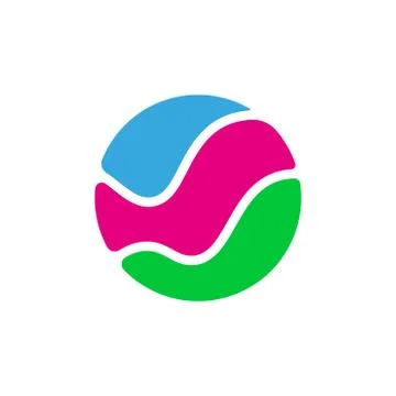 Abstract technology sphere logo. High quality vector template. Vector colorful 스톡 일러스트