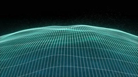 Abstract Technology Spherical Background With Particles Looping Stock Footage 146017298