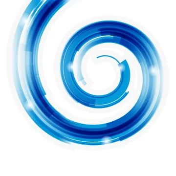 Abstract technology spiral with bokeh vector background. eps 10 Stock Illustration