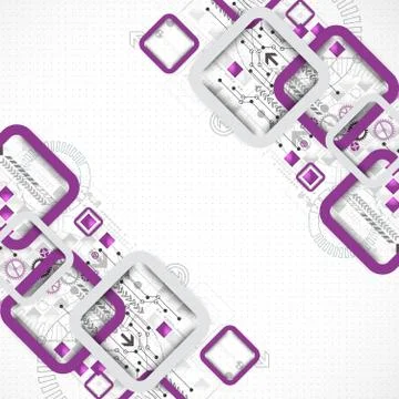 Abstract technology square background 스톡 일러스트