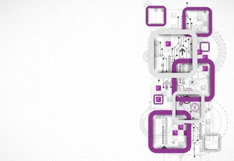 Abstract technology square background Illustrazione stock