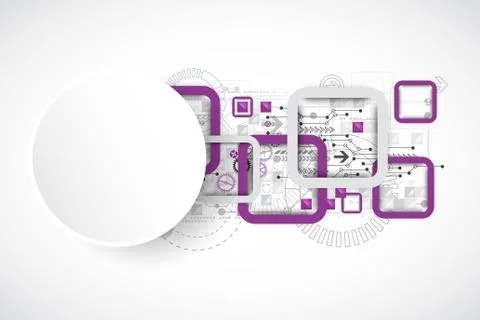 Abstract technology square background Illustrazione stock