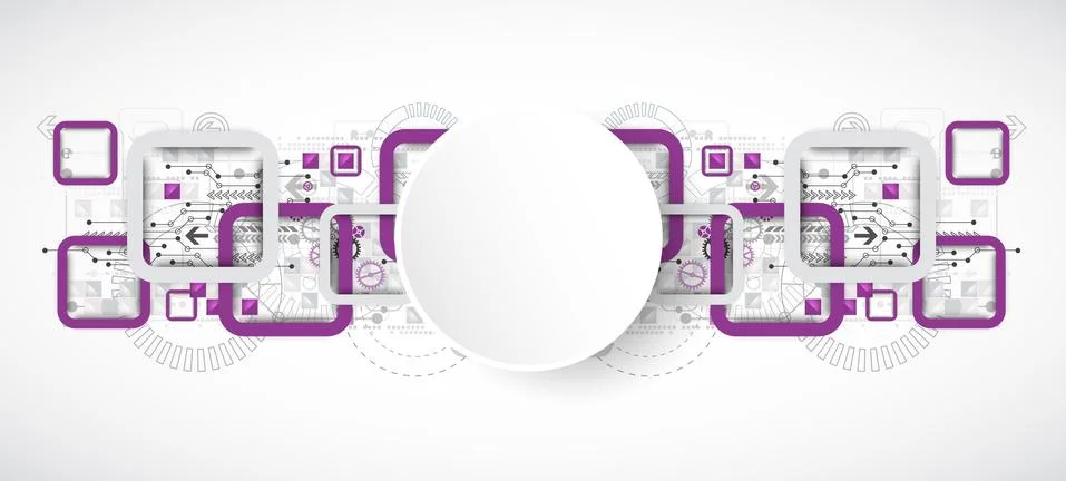 Abstract technology square background Stock Illustration