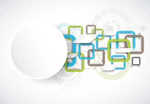 Abstract technology square background イラスト素材