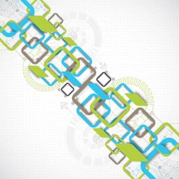 Abstract technology square background Stock Illustration