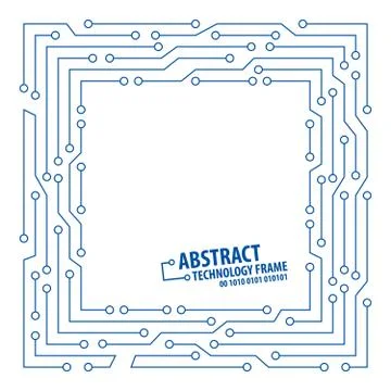 Abstract technology square frame Stock Illustration