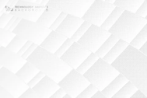 Abstract technology square mesh with halftone design background. Stock-Illustration