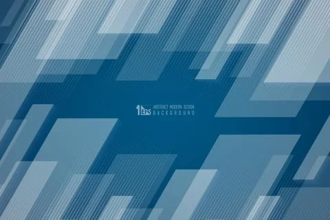 Abstract technology of square tech pattern design with halftone line Stock Illustration