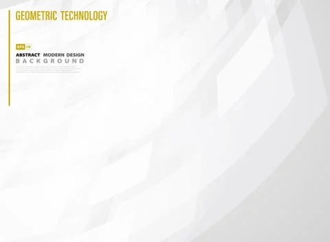 Abstract technology square of white gradient template design background. Stock Illustration