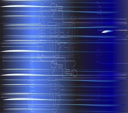 Abstract technology strips blue background Stock Illustration