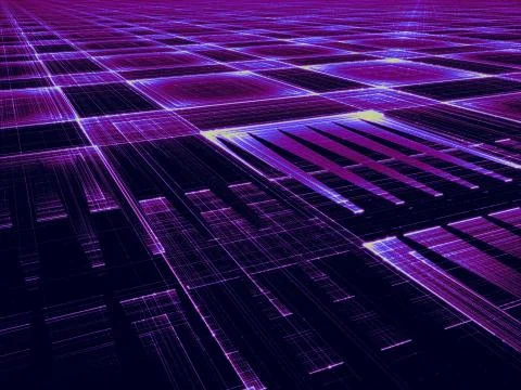 Abstract technology style background - digitally generated 3d illustration Stock Illustration