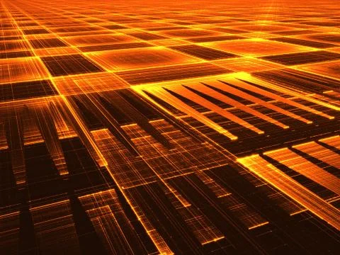 Abstract technology style background - digitally generated 3d illustration Stock Illustration