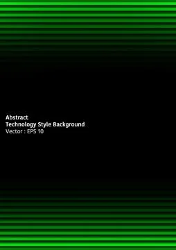 Abstract technology style background, gradient ray beam in dark green tone Stock Illustration