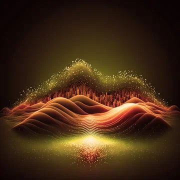 Abstract technology style effect with lighting. Colorful sound wave backgro.. Stock Illustration