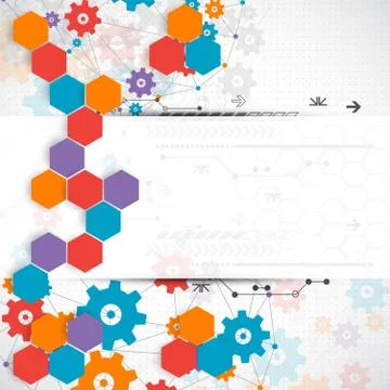 Abstract technology template background. Stockillustratie