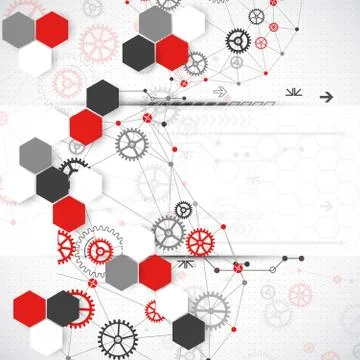 Abstract technology template background. Illustrazione stock