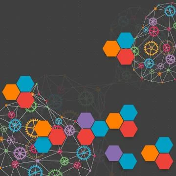 Abstract technology template background. Stock Illustration