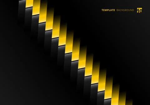 Abstract technology template geometric separate contrast yellow rectangle dia イラスト素材