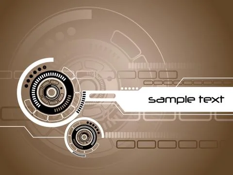 Abstract Technology Text Banner Stock Illustration