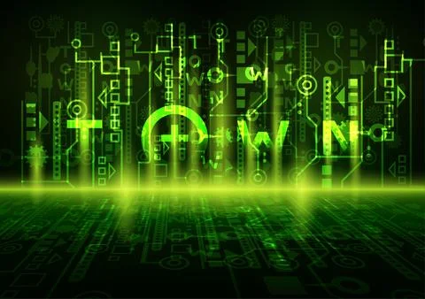 Abstract technology Town background Hitech. Perspective Distort, vector ill.. Stock Illustration