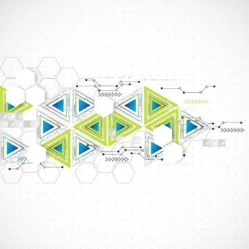 Abstract technology triangle background. Stock Illustration