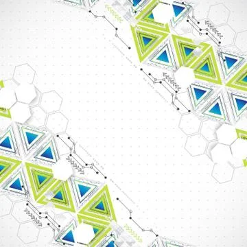 Abstract technology triangle background. Stock Illustration